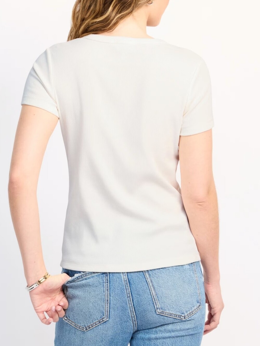 PearlCotton Rib Crewneck Tee - Picture 4 of 5